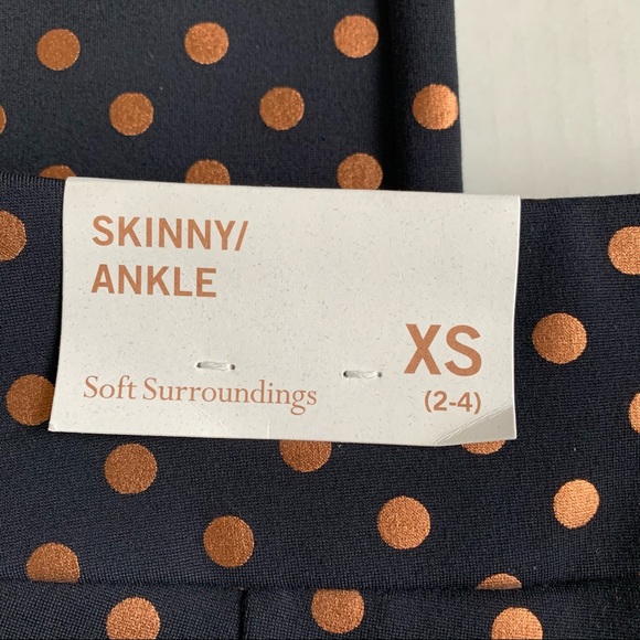 Soft Surroundings XS 2 4 Polka Dot Knit Pants New - Picture 4 of 11